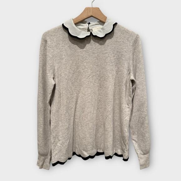 Ted Baker London Lheo Scallop Detail Layered Sweater Size 3 - Picture 1 of 7
